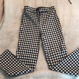 Gingham ankle pants
